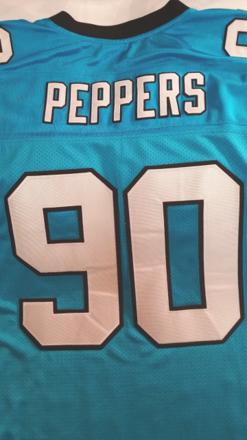 100% Authentic #90 Julius Peppers Carolina Panthers Jersey SZ 58