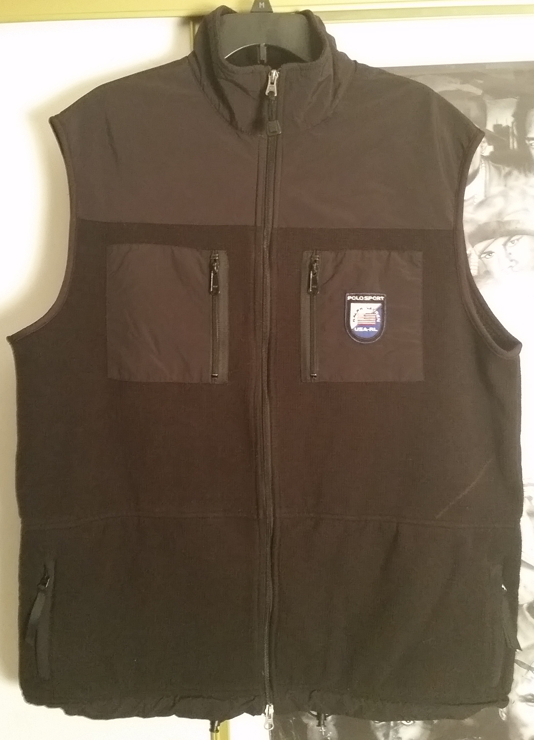 Polo Sport Ralph Lauren black fleece vest (Men sz. XL)